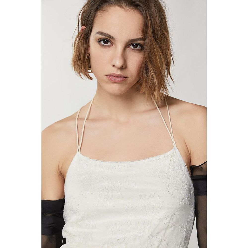 Silver Polyamide Casual Dress