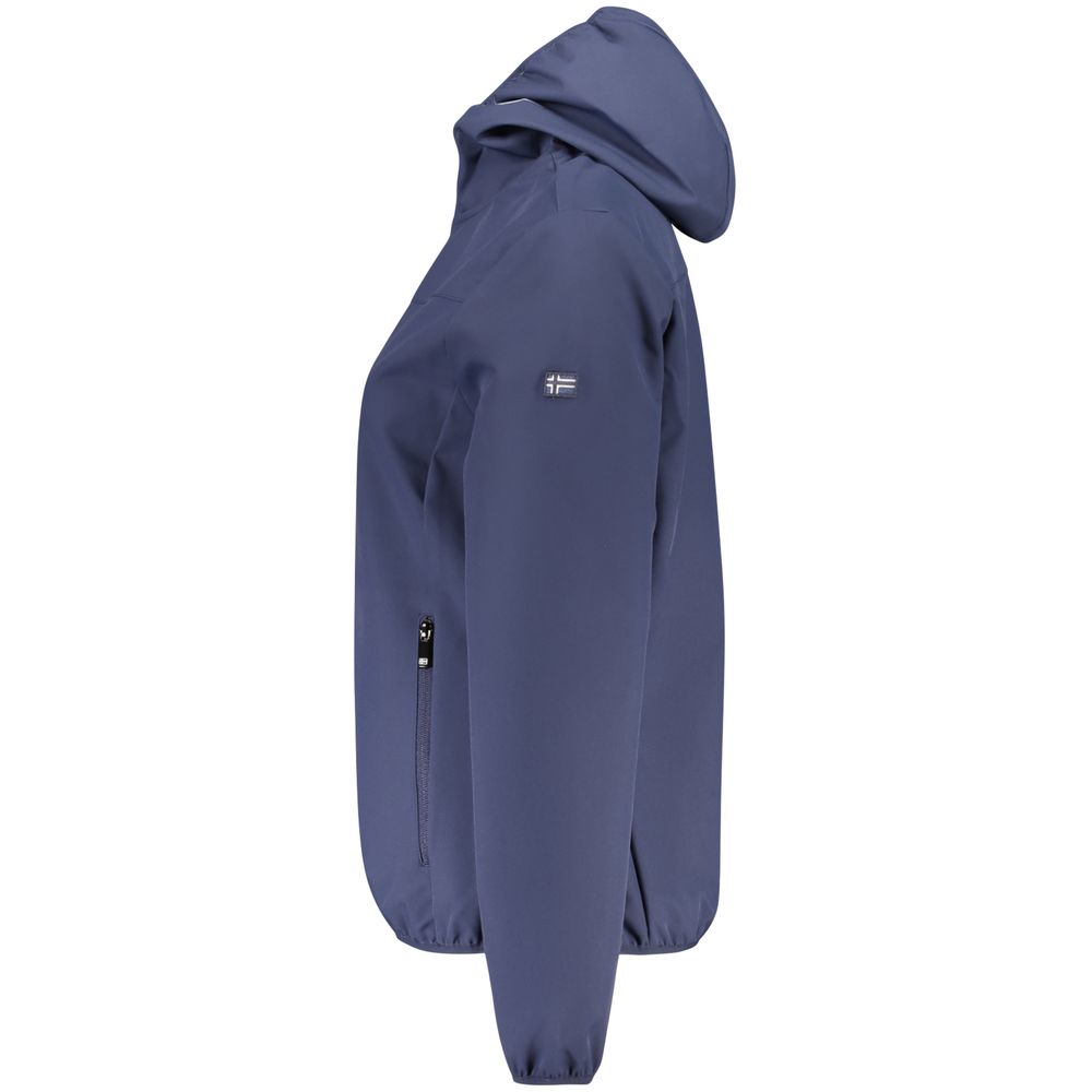 Blu Polyester Women Jacket