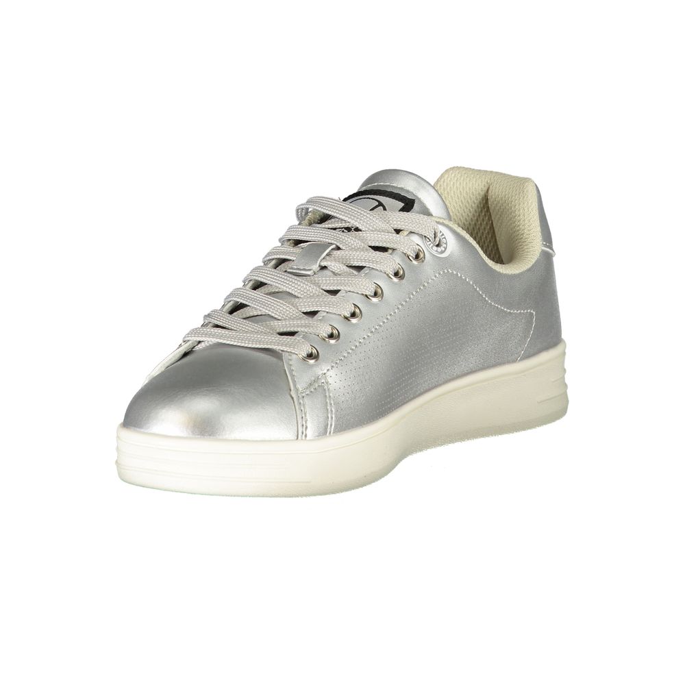 Blue Polyurethane Men Sneaker