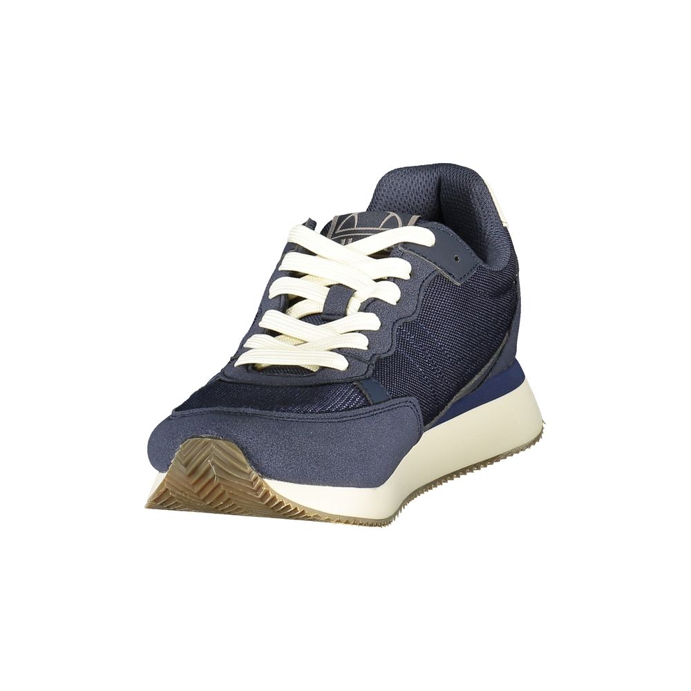 Blue Polyester Men Sneaker