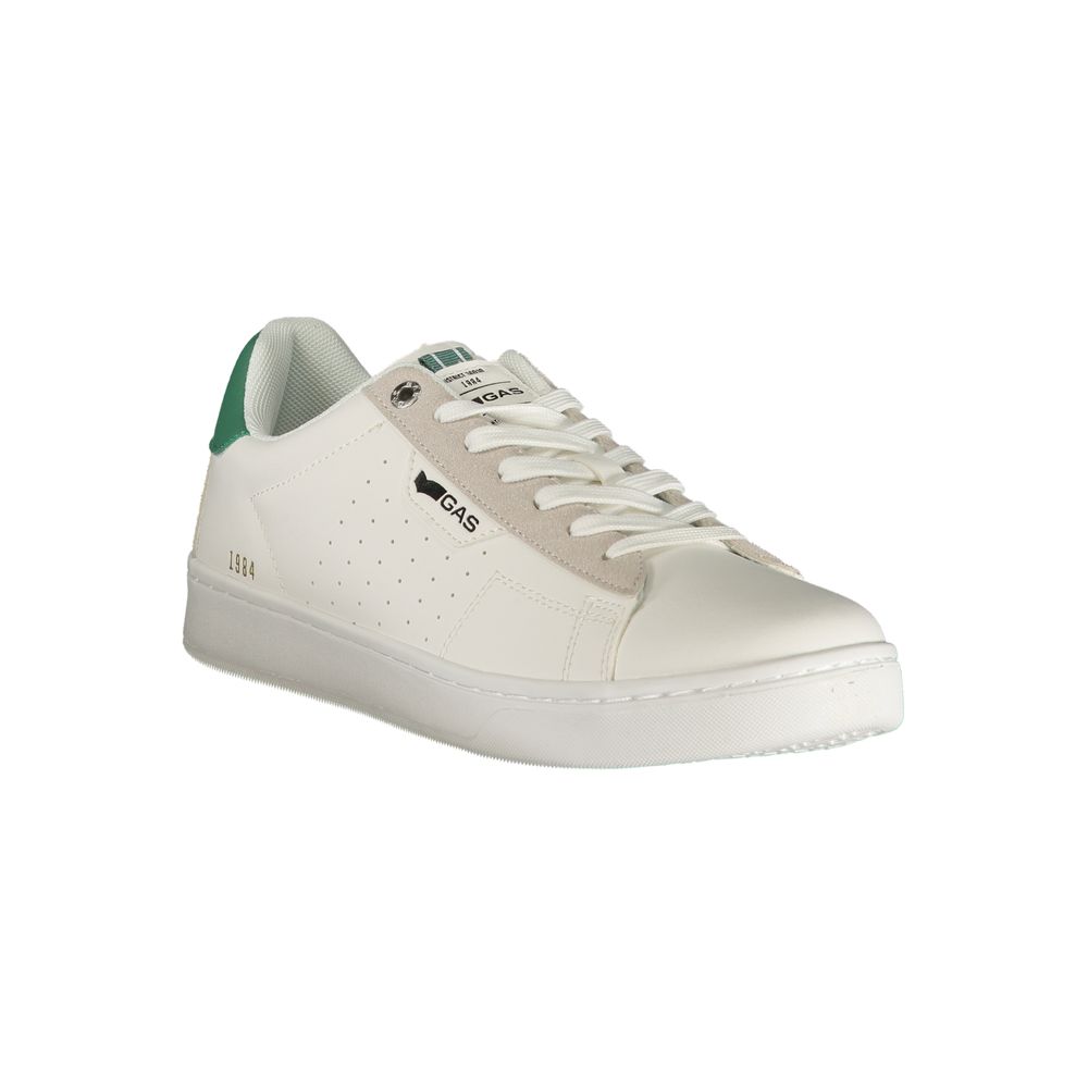 White Polyurethane Men Sneaker