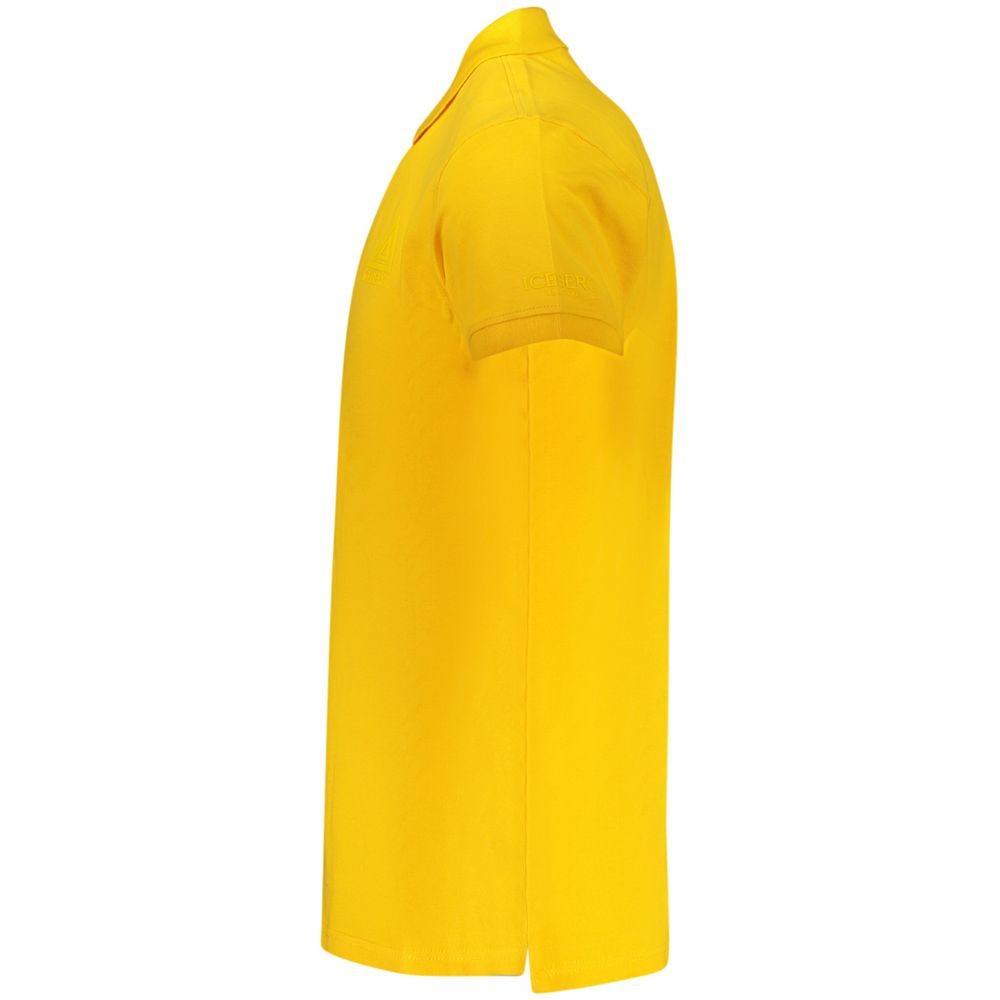 Yellow Cotton Mens Polo Shirt