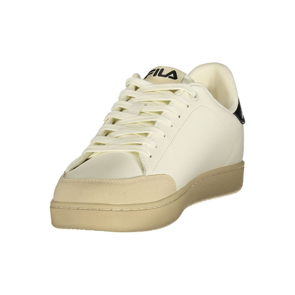 Bianco Poliestere Uomo Sneaker