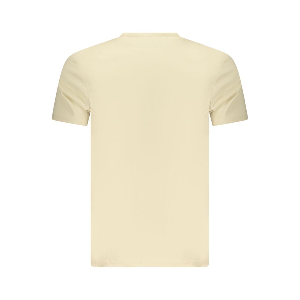 Beige Cotton Men T-Shirt