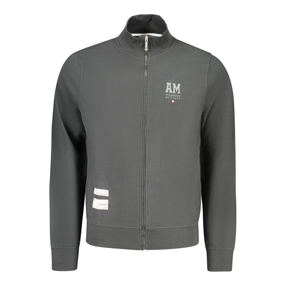 Black Cotton Men Sweatshirt