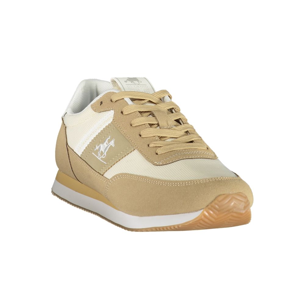 Beige Polyurethane Men's Sneaker