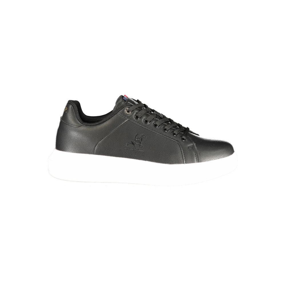 Black Polyurethane Men's Sneaker