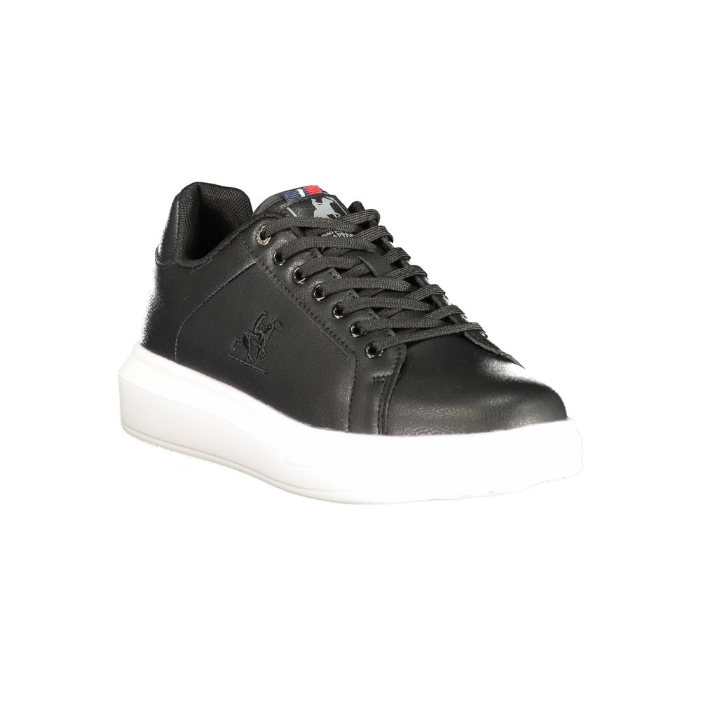 Black Polyurethane Men's Sneaker