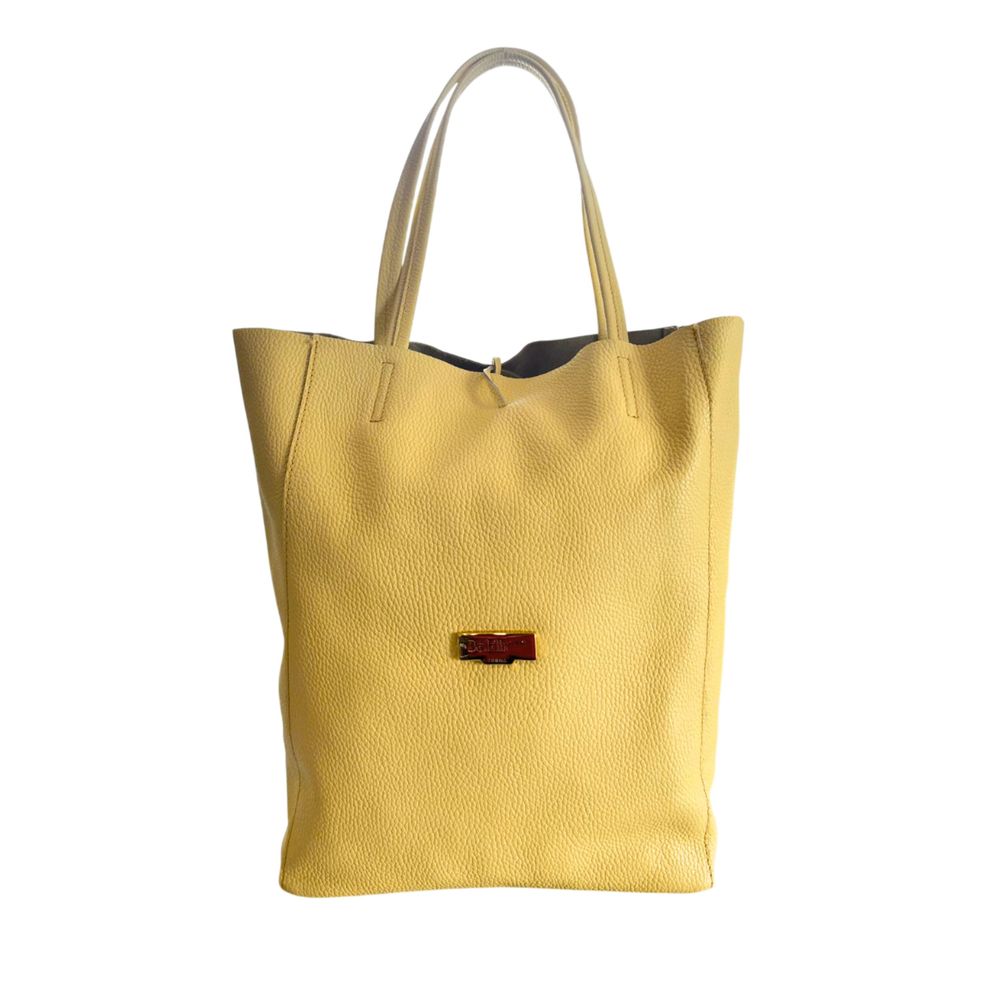 Yellow Leather Women Shoulder Bag