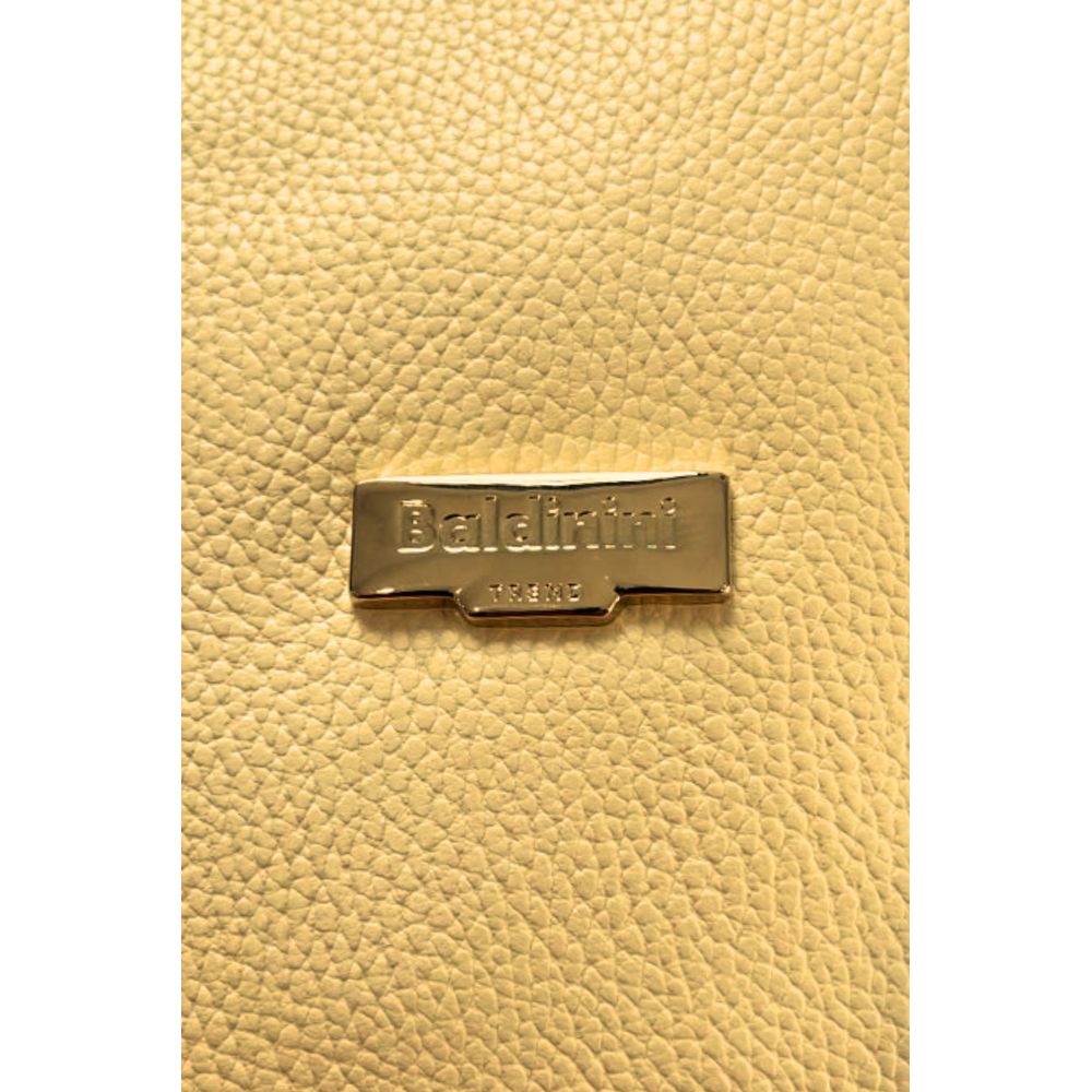 Yellow Leather Women Shoulder Bag