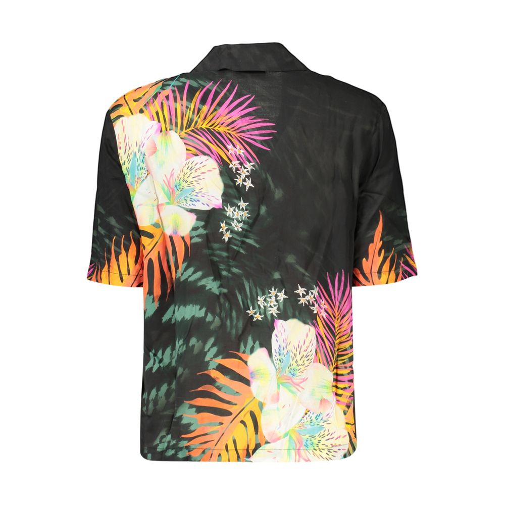 Black Viscose Womens Shirt