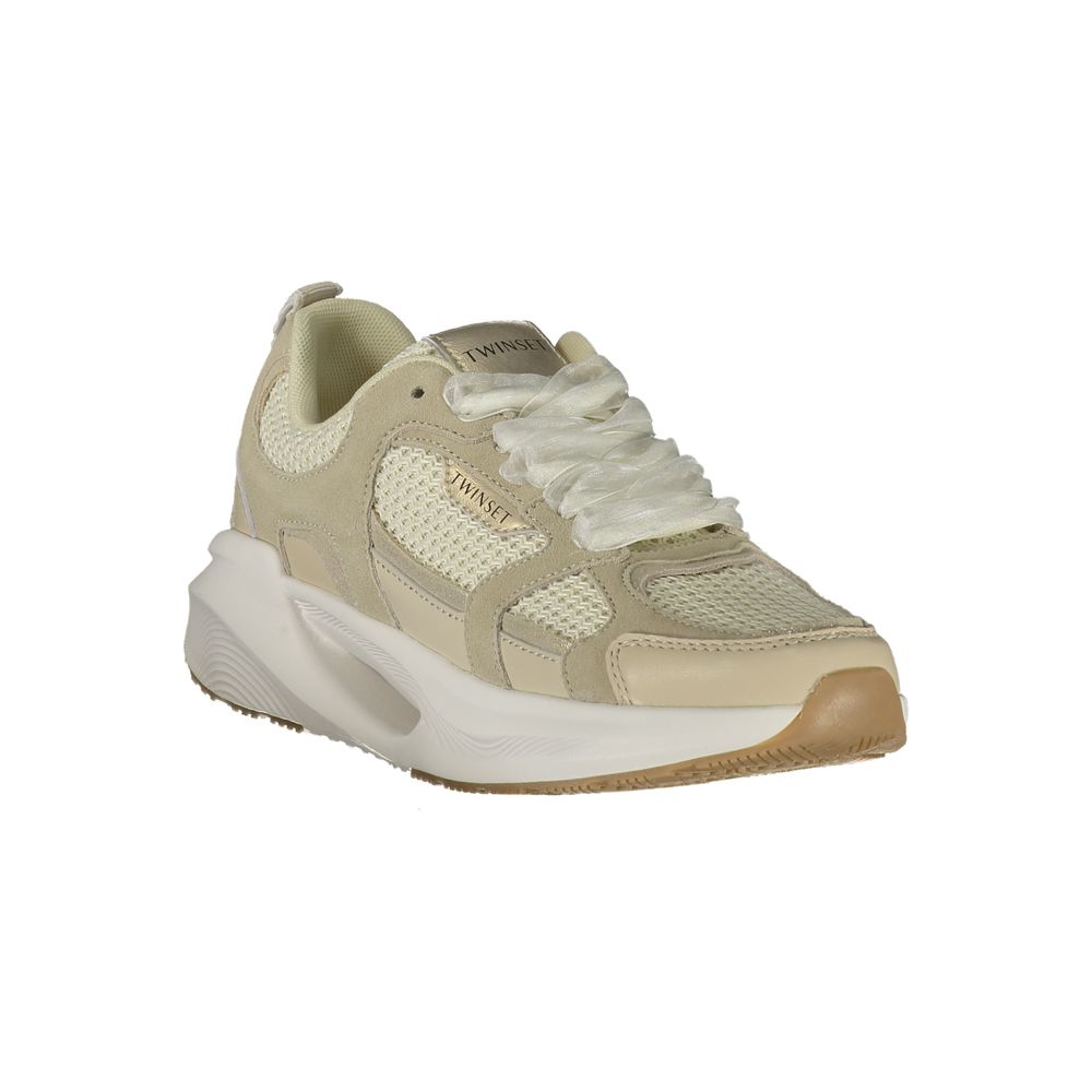 Beige Fabric Womens Sneaker