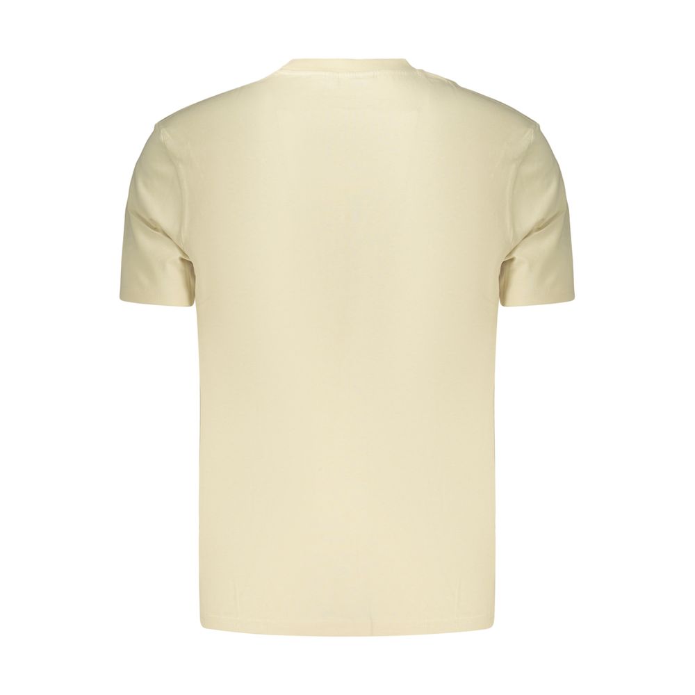 Beige Cotton Mens T-Shirt