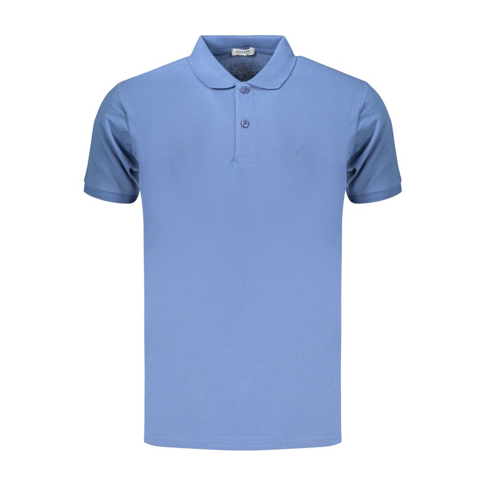 Blue Cotton Men's Polo Shirt