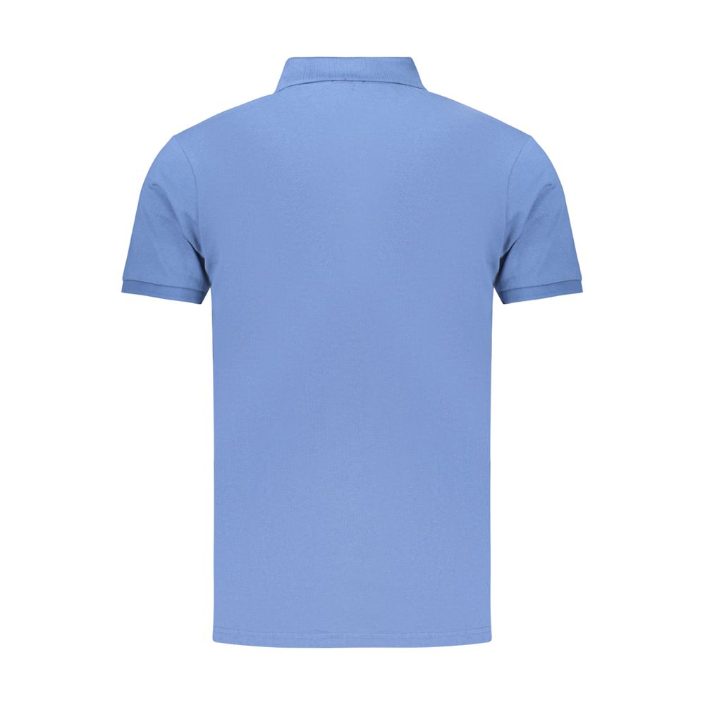 Blue Cotton Men's Polo Shirt