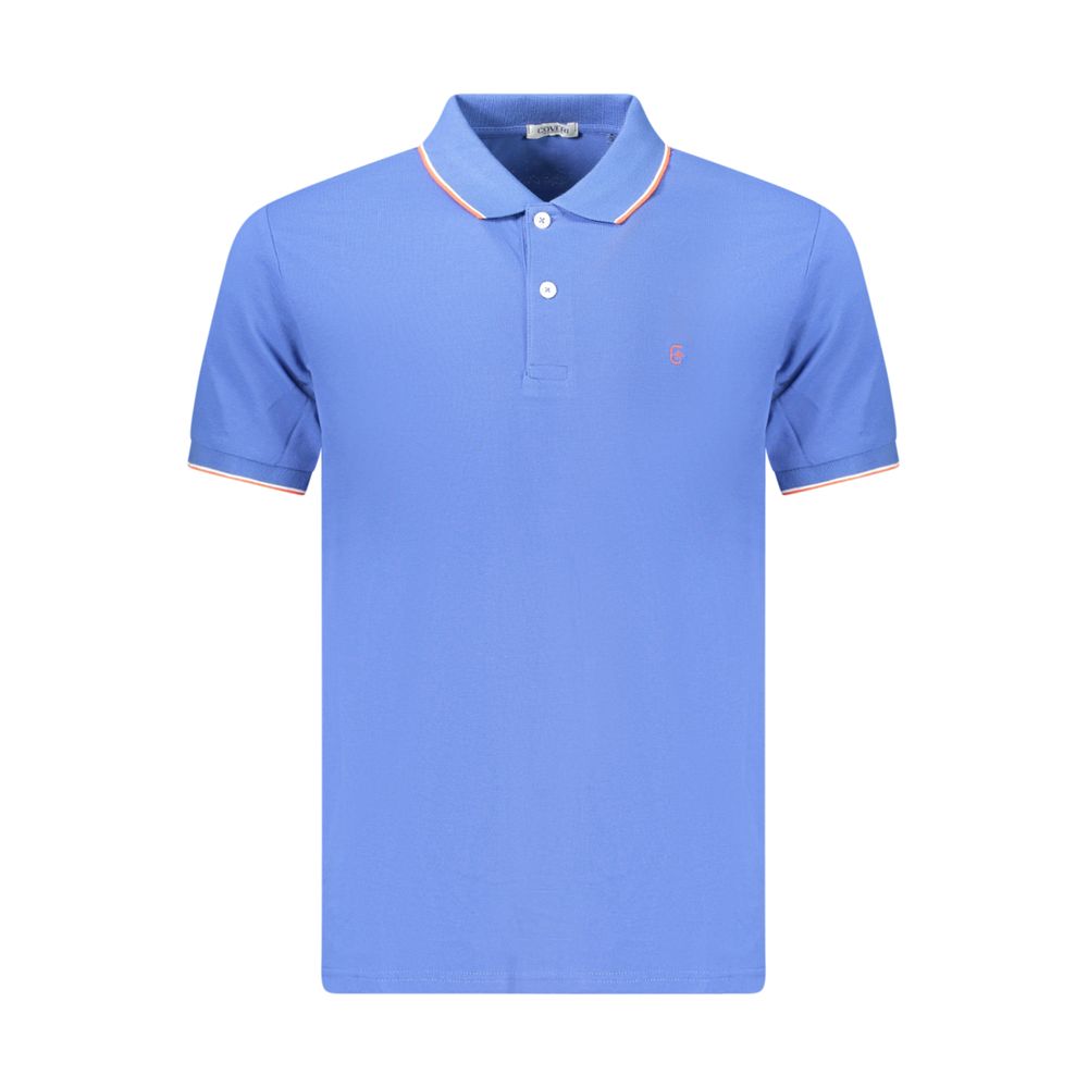 Blue Cotton Men's Polo Shirt
