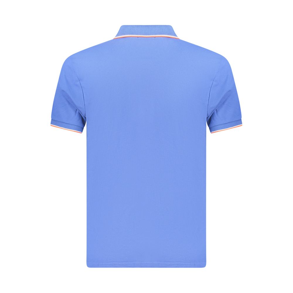 Blue Cotton Men's Polo Shirt