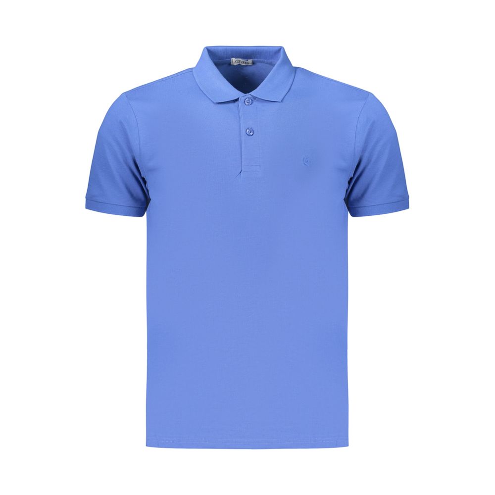Blue Cotton Men's Polo Shirt