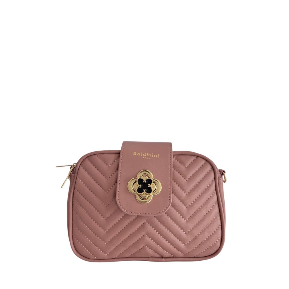 Pink PU Women Crossbody Bag