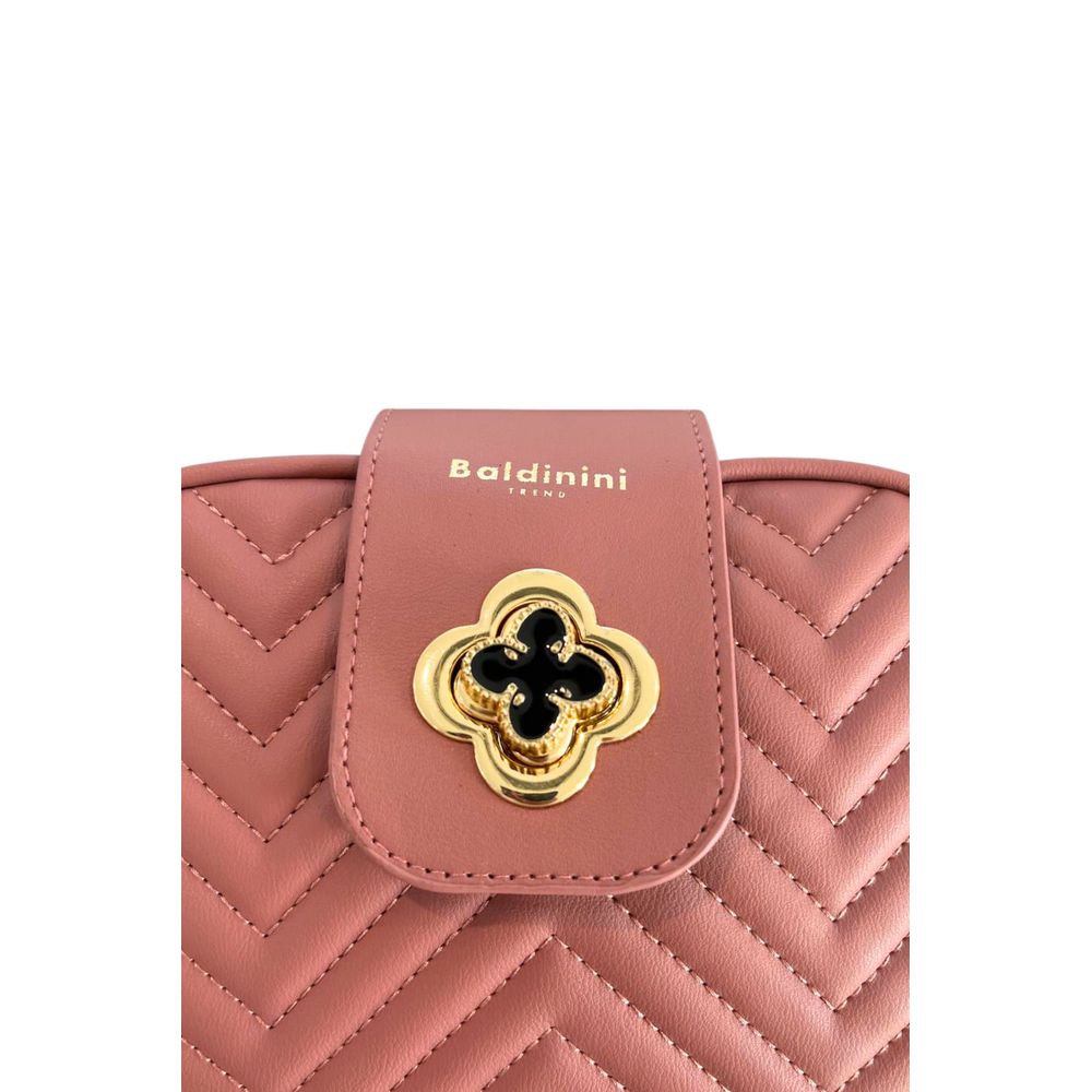 Pink PU Women Crossbody Bag