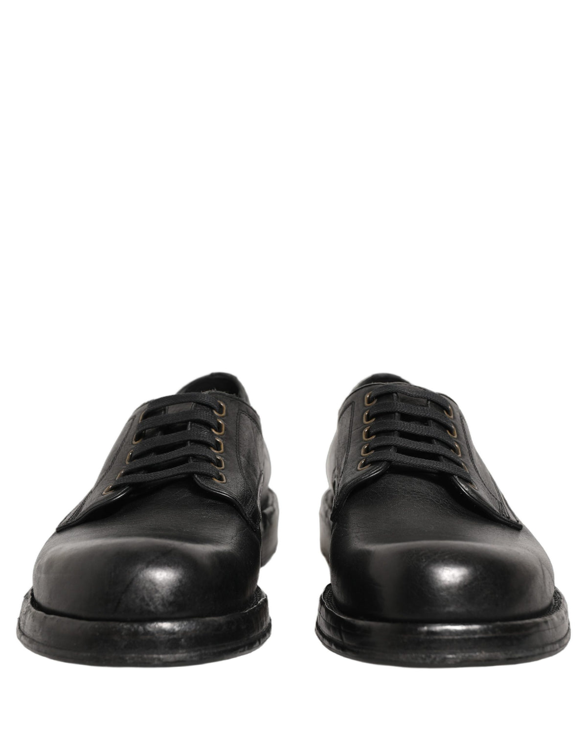 Black Leather Lace Up Derby Dress Men Shoes