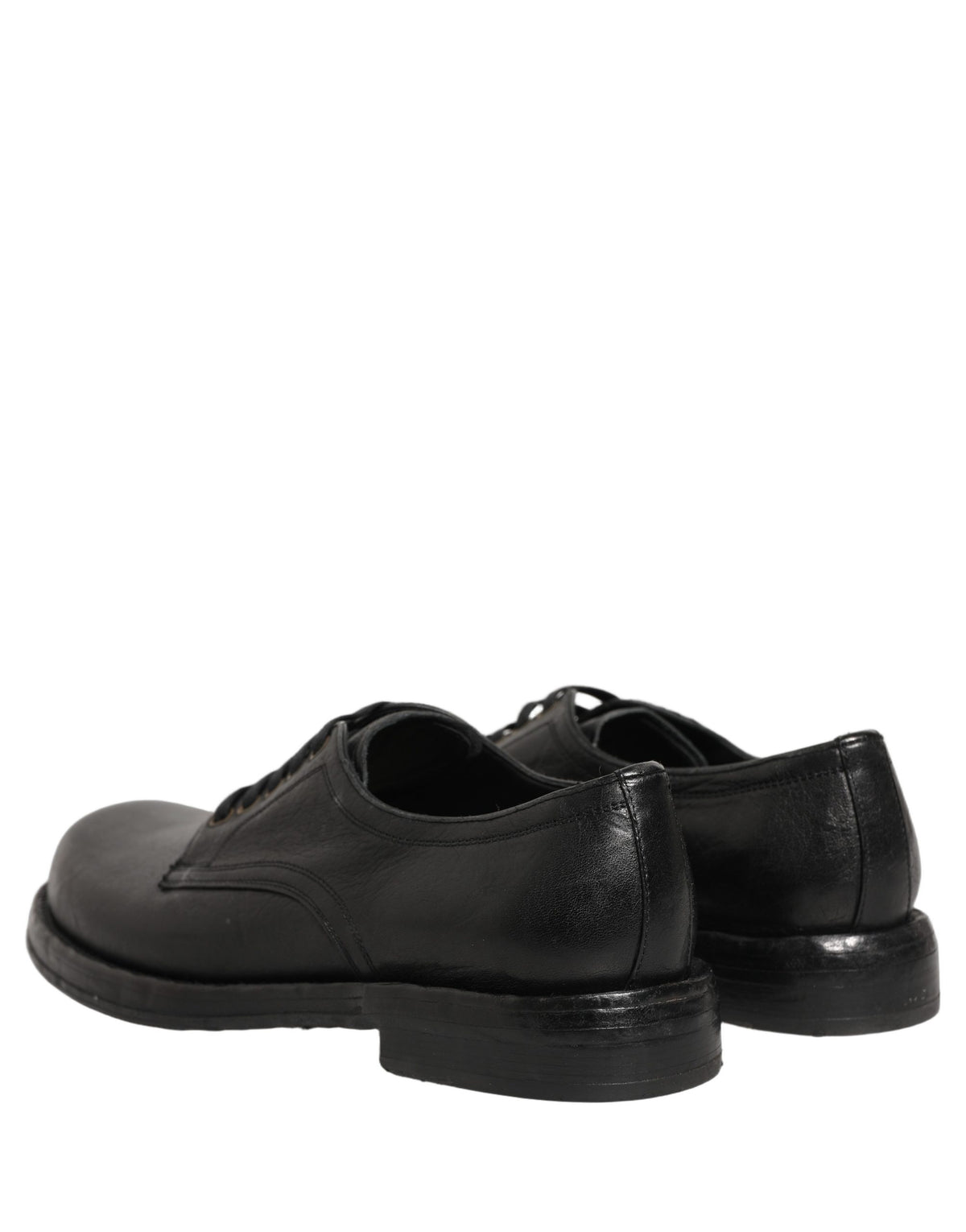 Black Leather Lace Up Derby Dress Men Shoes