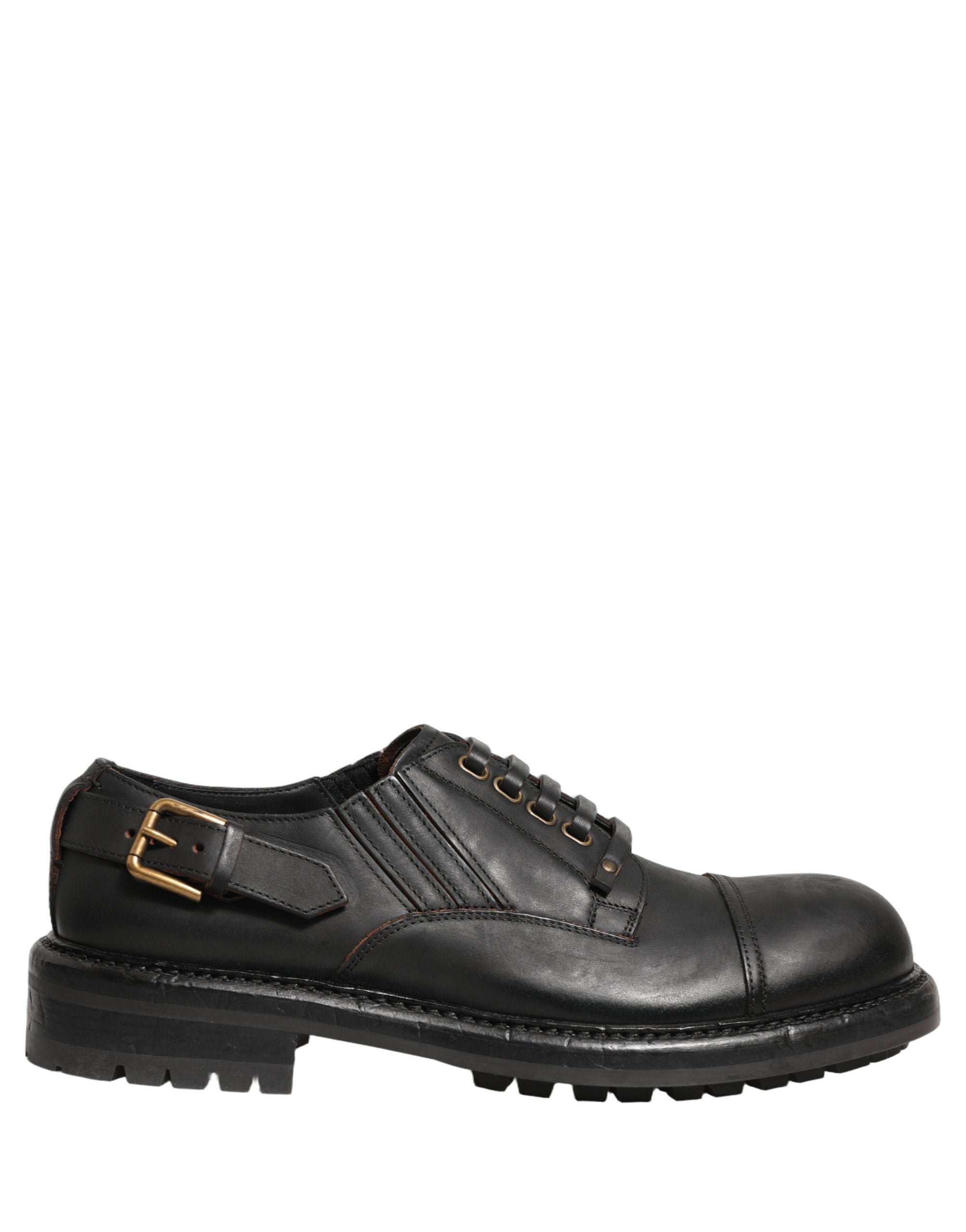 Dress Black Leather Lace Up Derby Men Shoes
