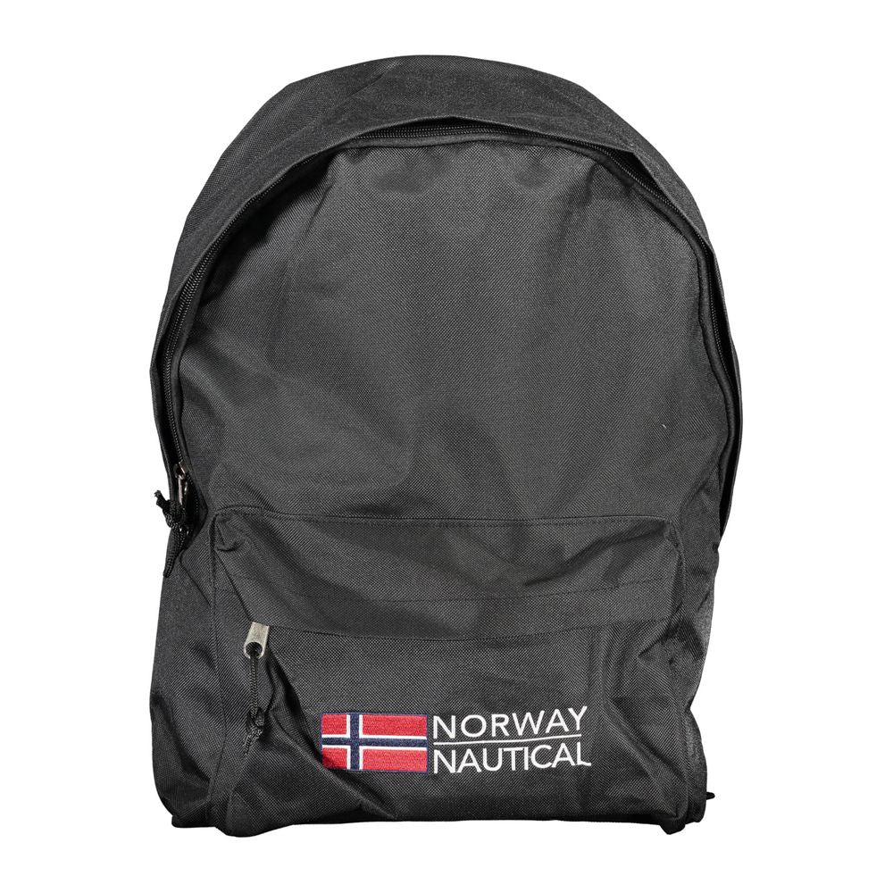 Black Polyester Men's Backpack