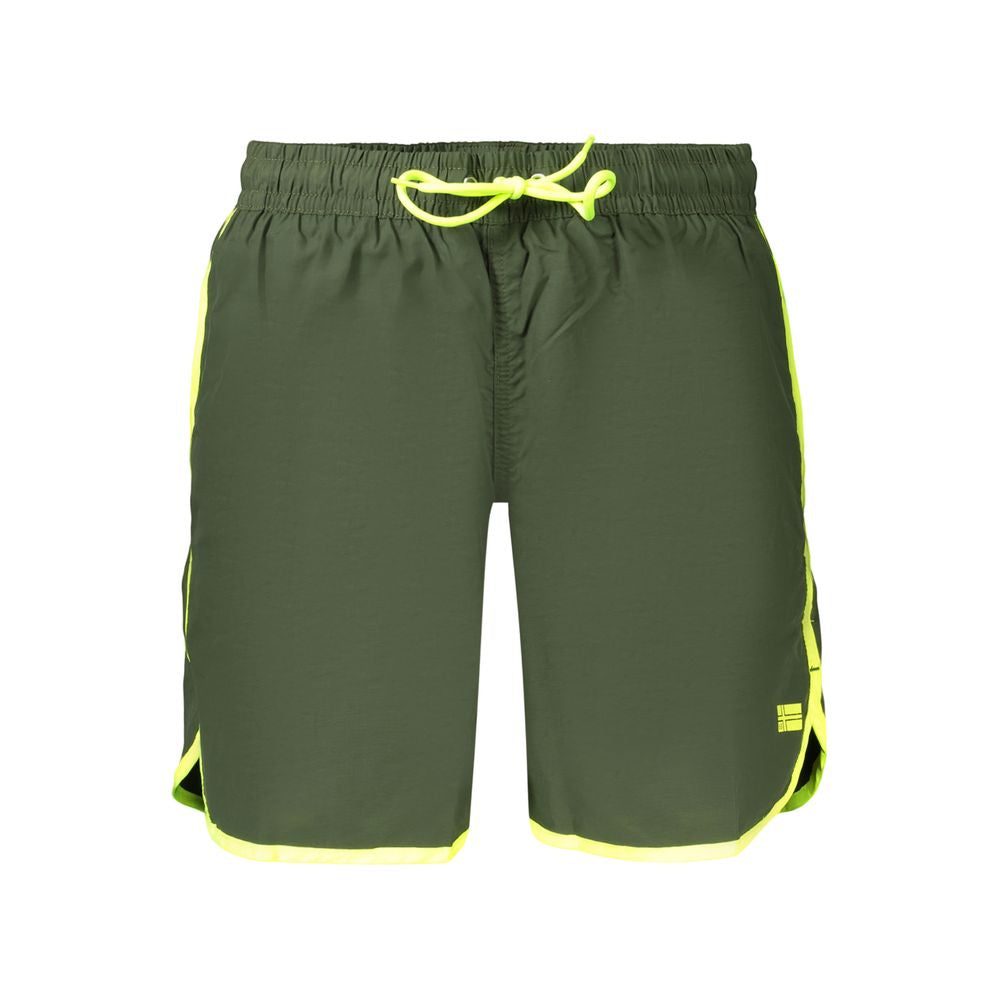 Green Polyamide Men's Shorts