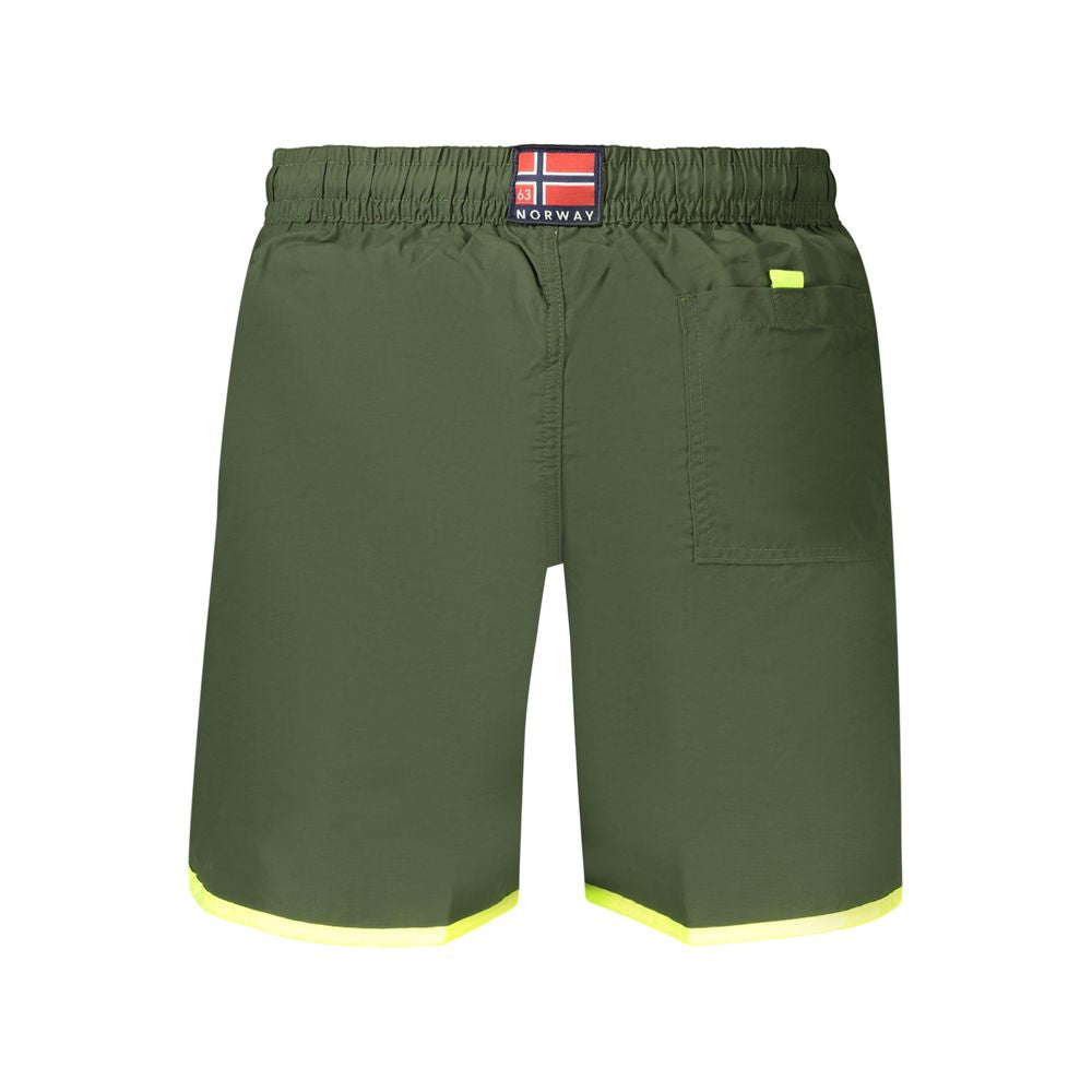 Green Polyamide Men's Shorts