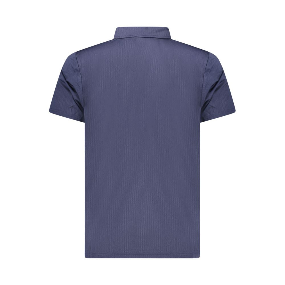 Blue Polyester Men's Polo Shirt