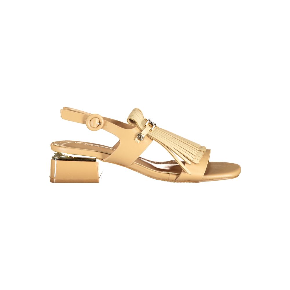 Beige Polyurethane Women's Sandal