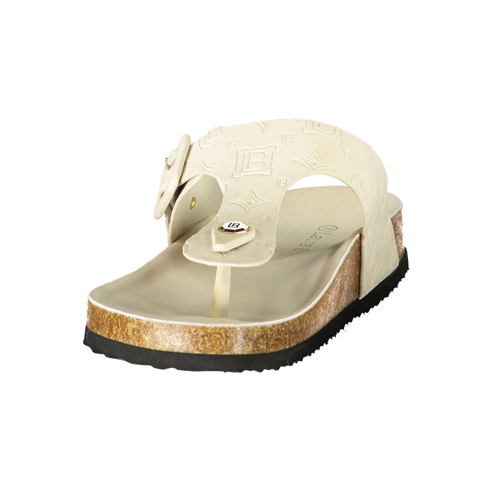 Bianco Poliuretano Donna Ciabatta for Effortless Elegance