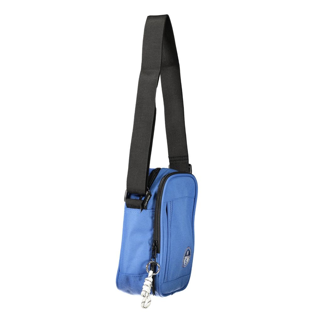 Blue Polyester Men's Bag