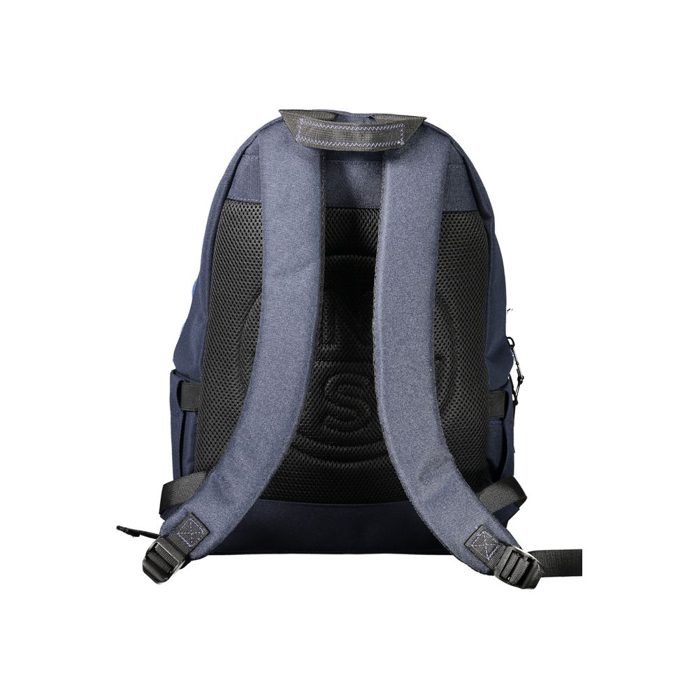Blue Polyester Men's Backpack