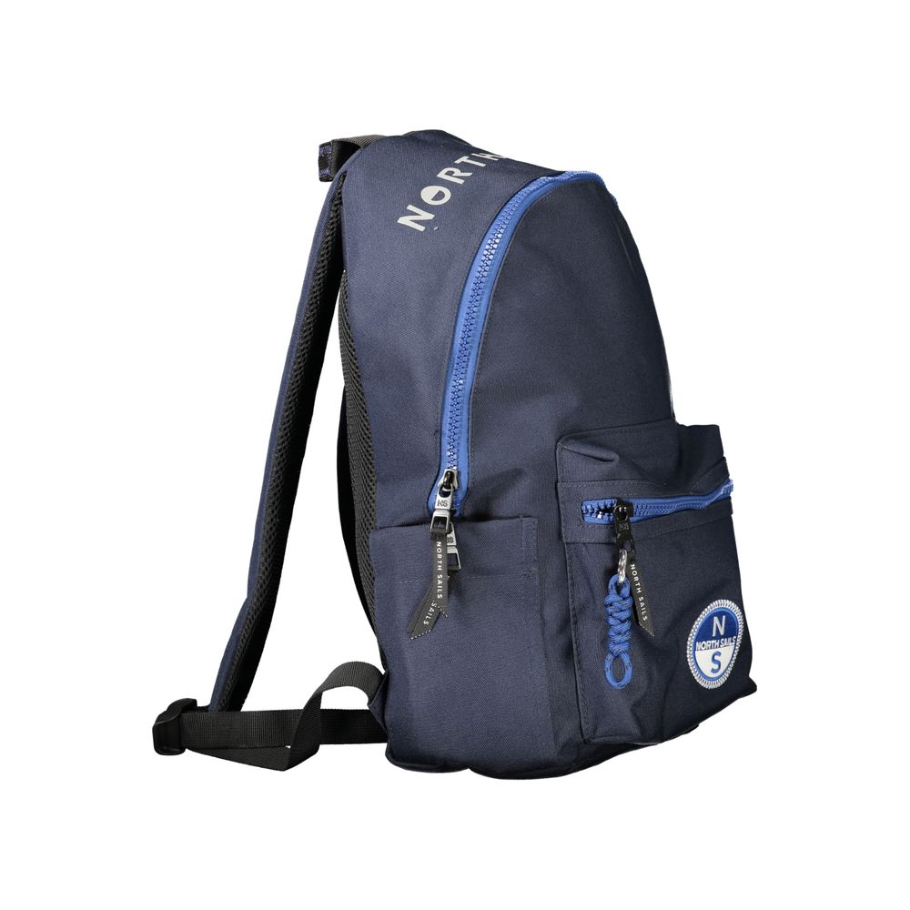 Blue Polyester Men's Backpack