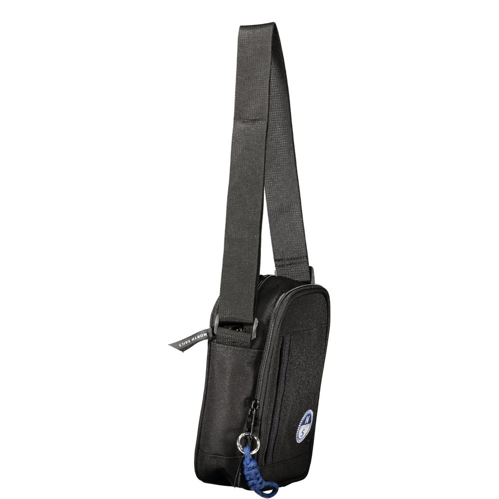 Black Polyester Men's Shoulder Bag