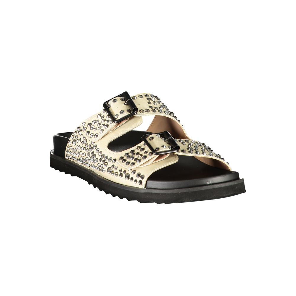 Beige Polyurethane Women's Slipper