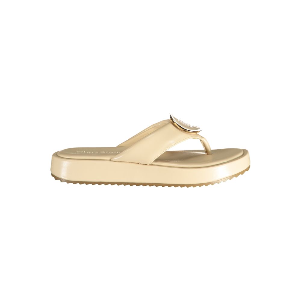 Beige Polyurethane Women's Sandal