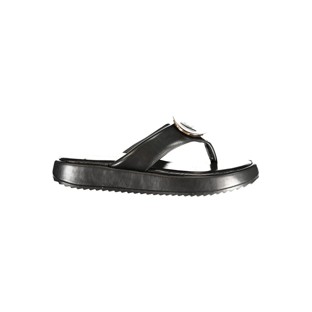 Black Polyurethane Women's Sandal
