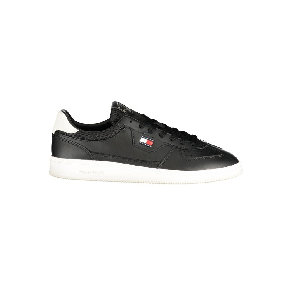 Black Polyurethane Men's Sneaker