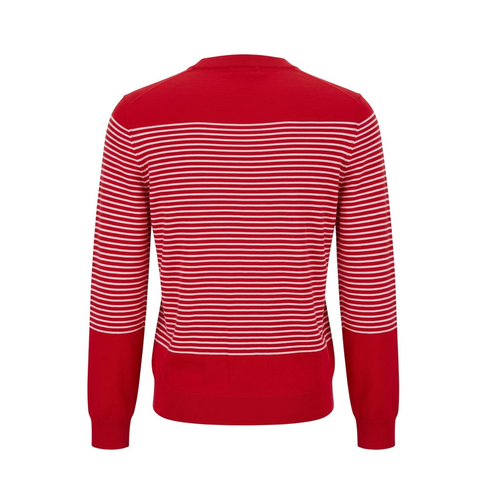 Red Cotton Men Sweater