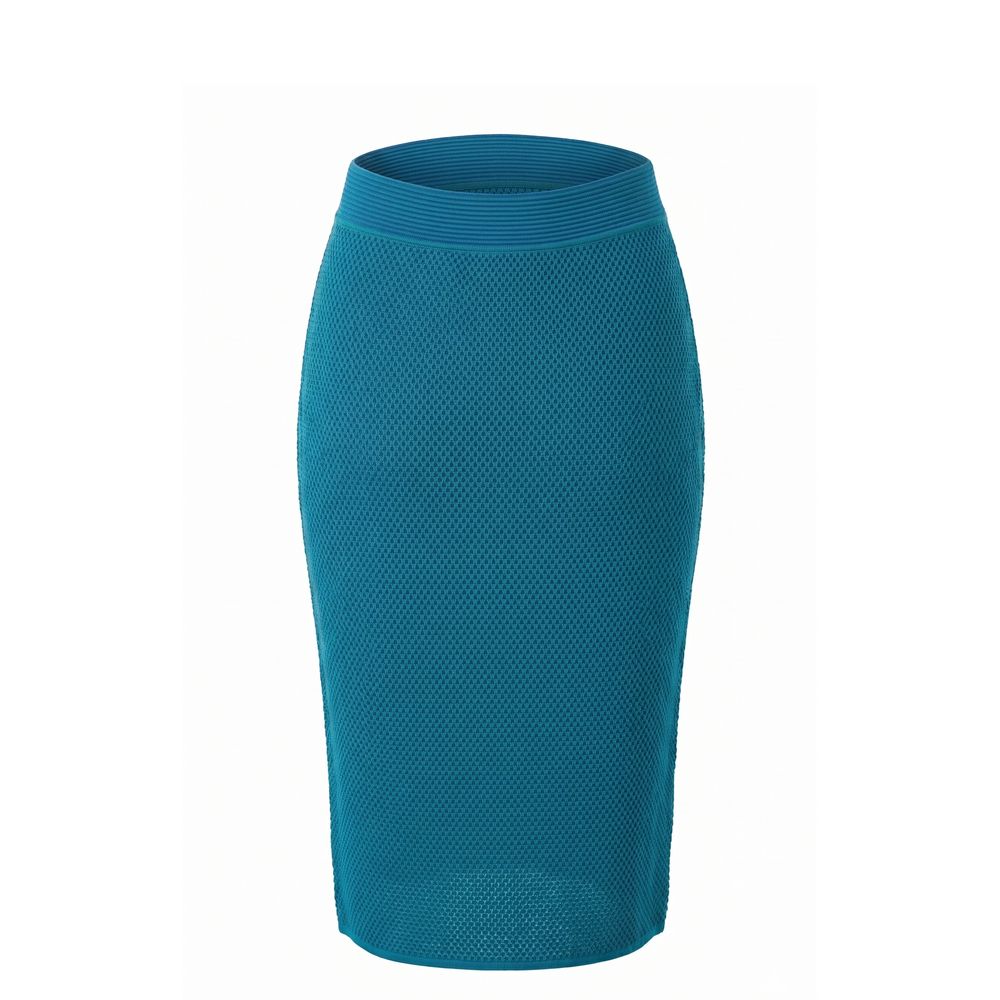 Blue Silk Women Skirt
