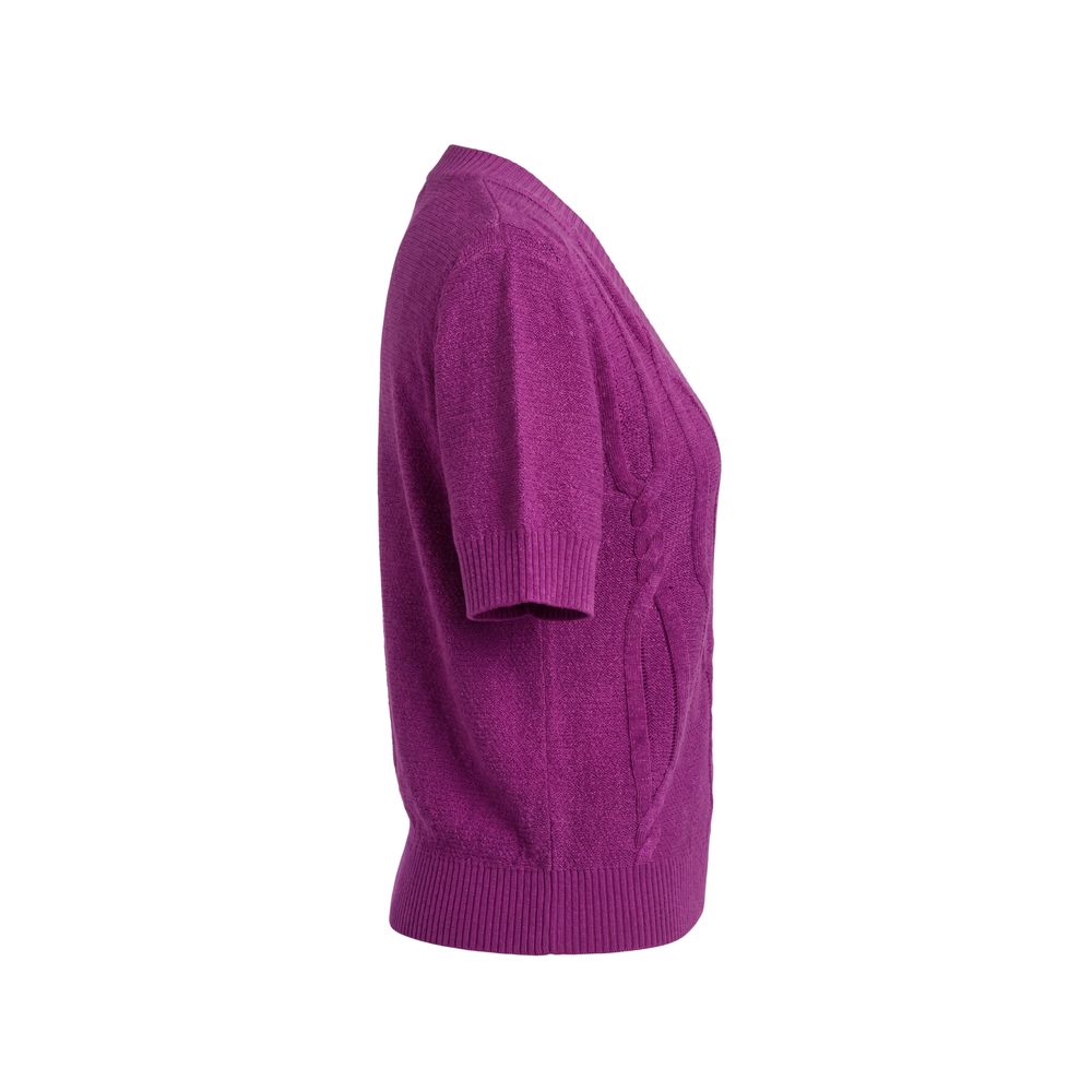 Purple Silk Blend Women Sweater