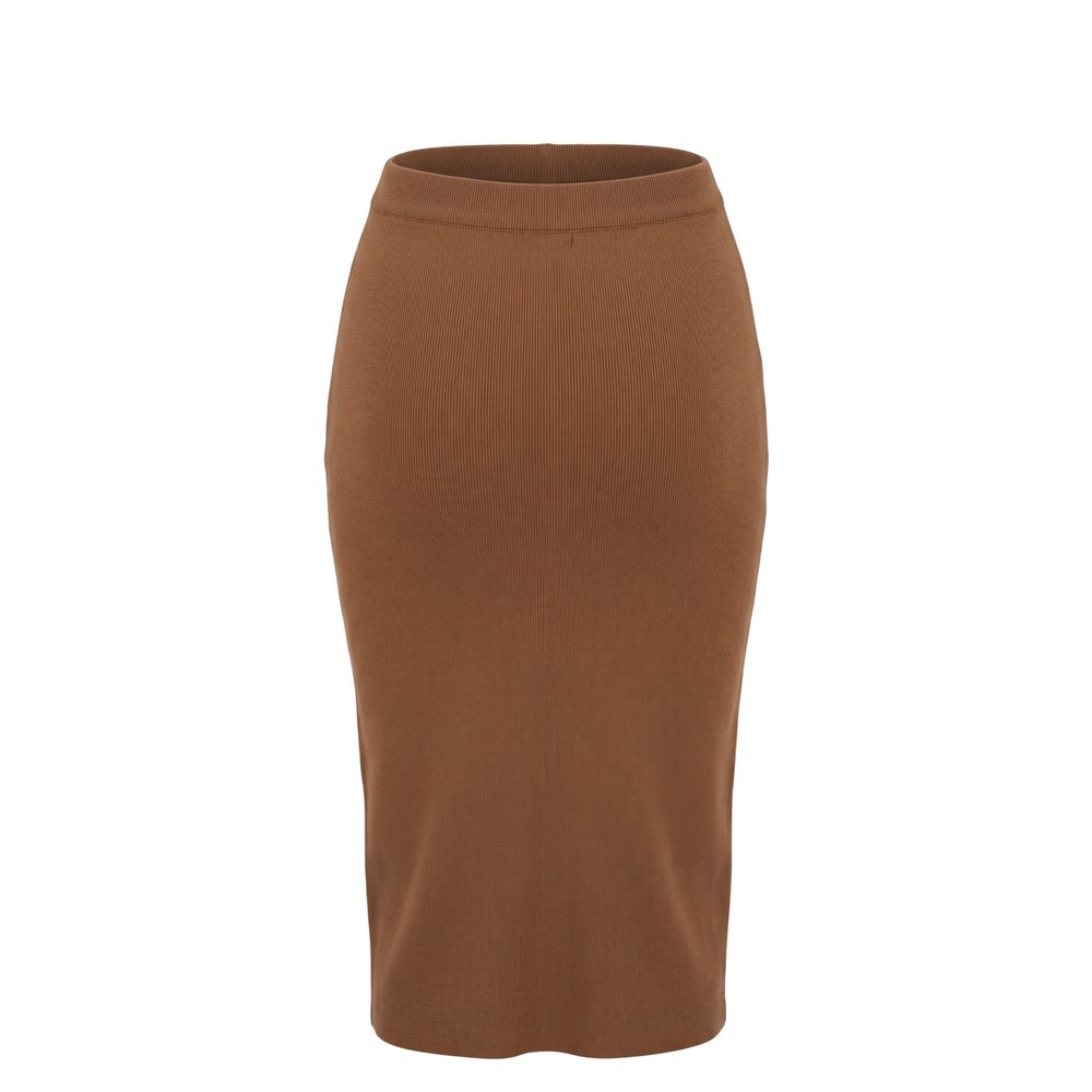 Beige Cotton Women's Skirt