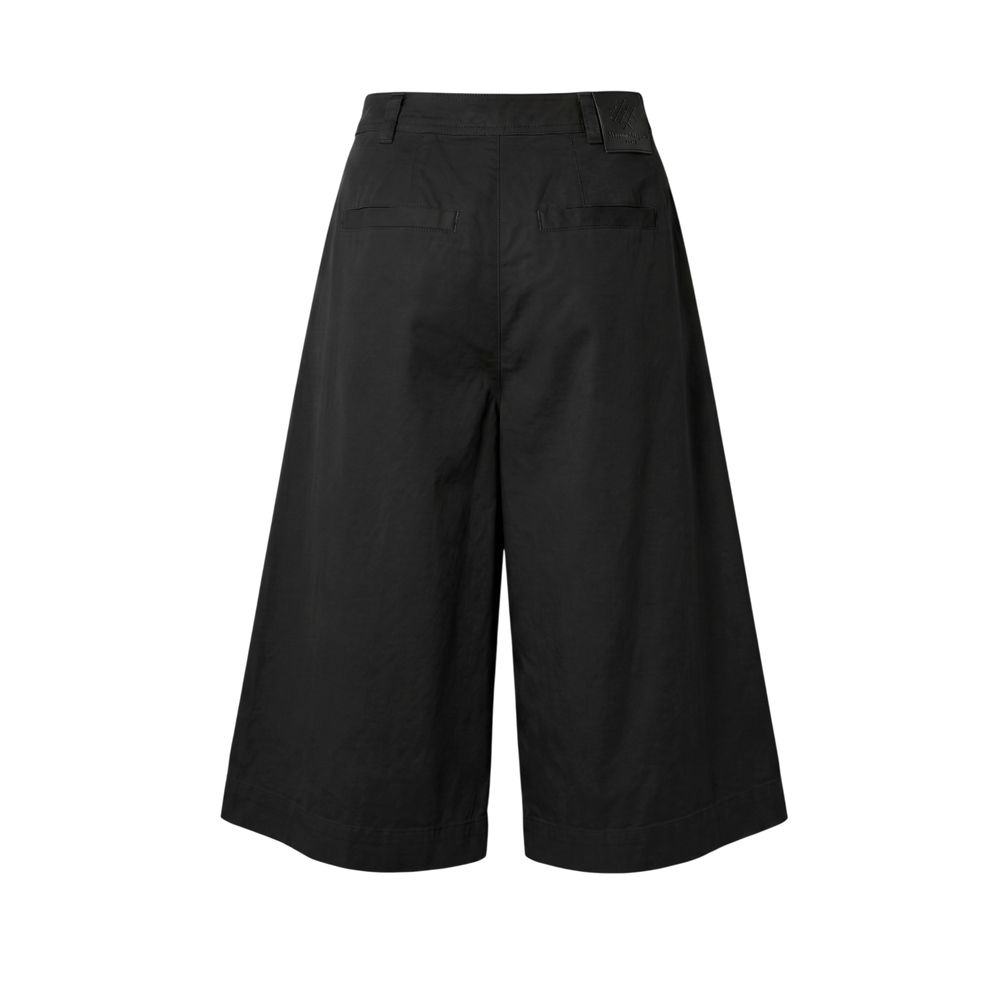 Black Cotton Women Shorts
