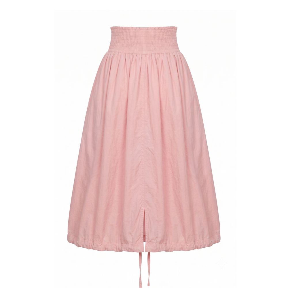Pink Polyester Women Skirt