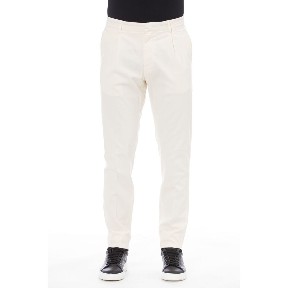 Beige Cotton Men's Pant
