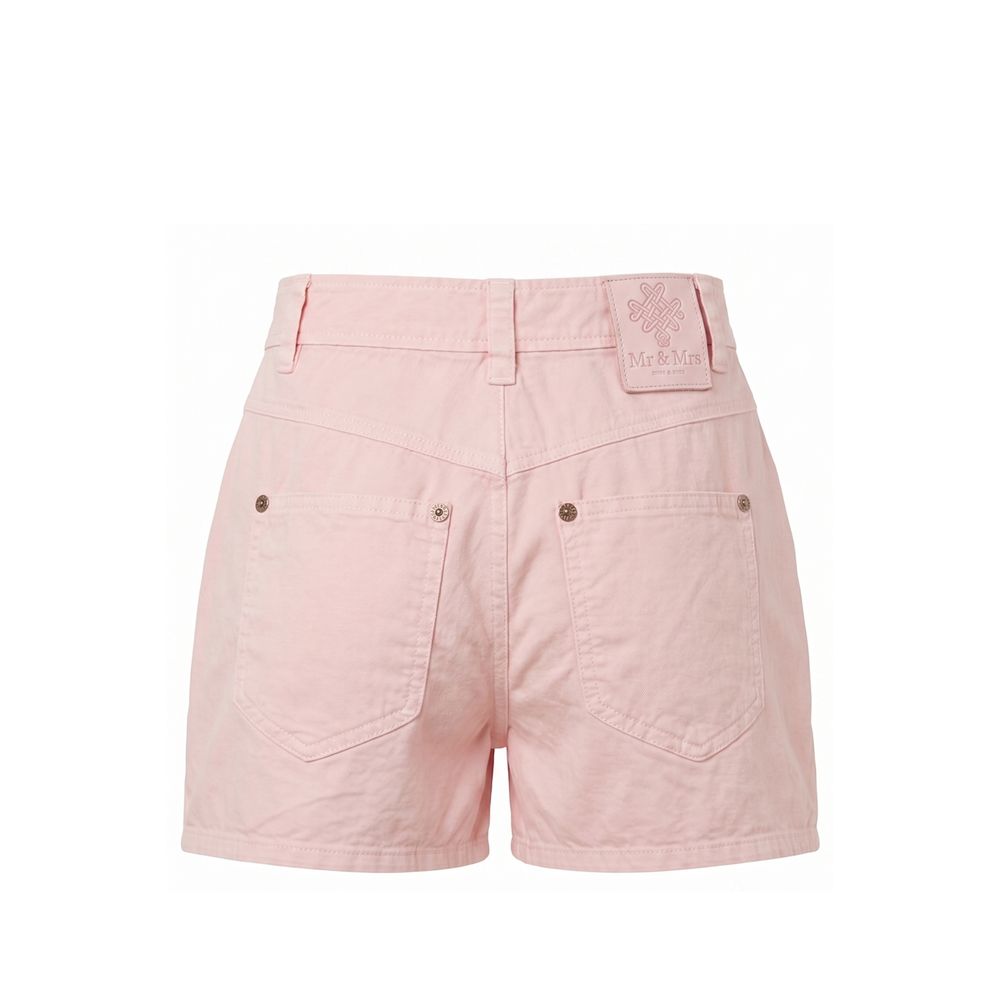 Pink Cotton Women Shorts