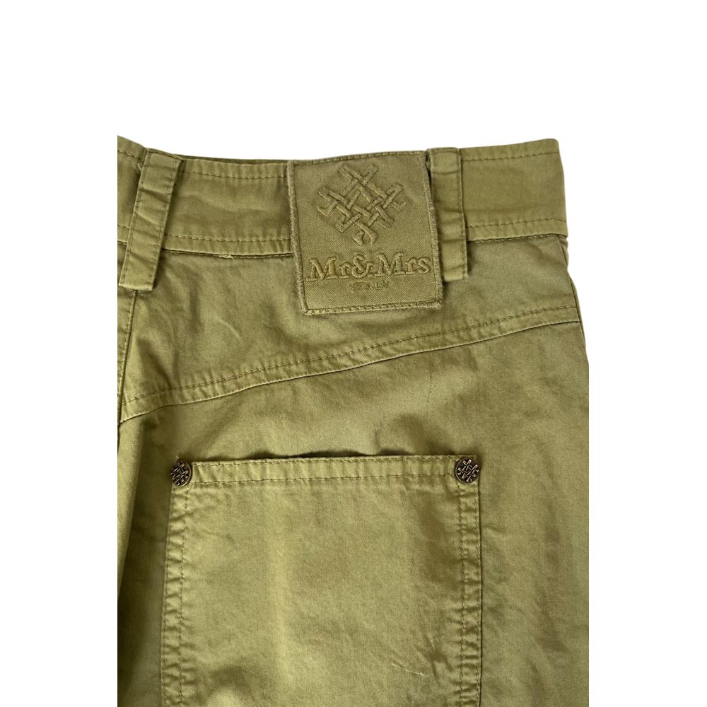Green Cotton Women Shorts